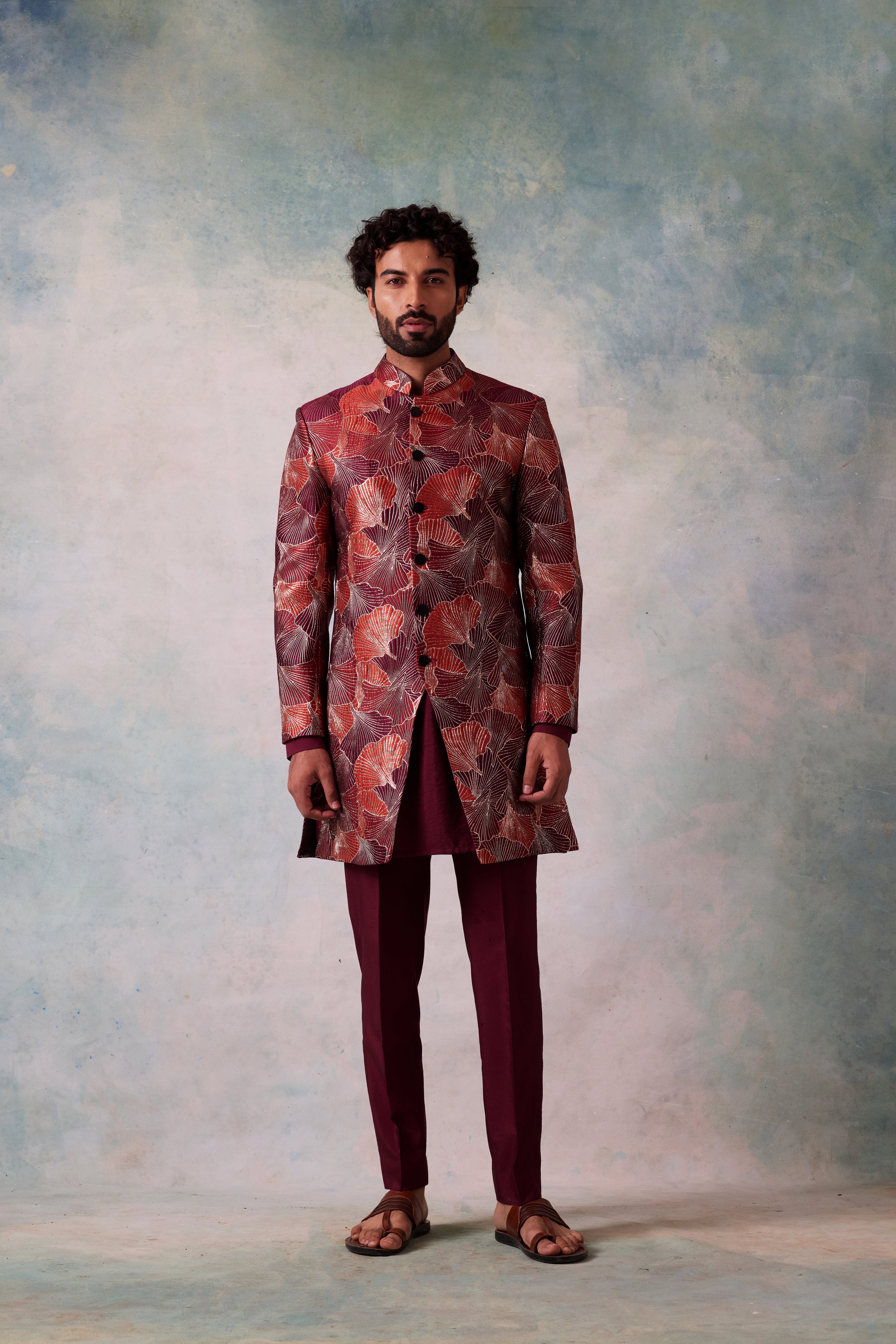 Maroon Blossom Indo Set