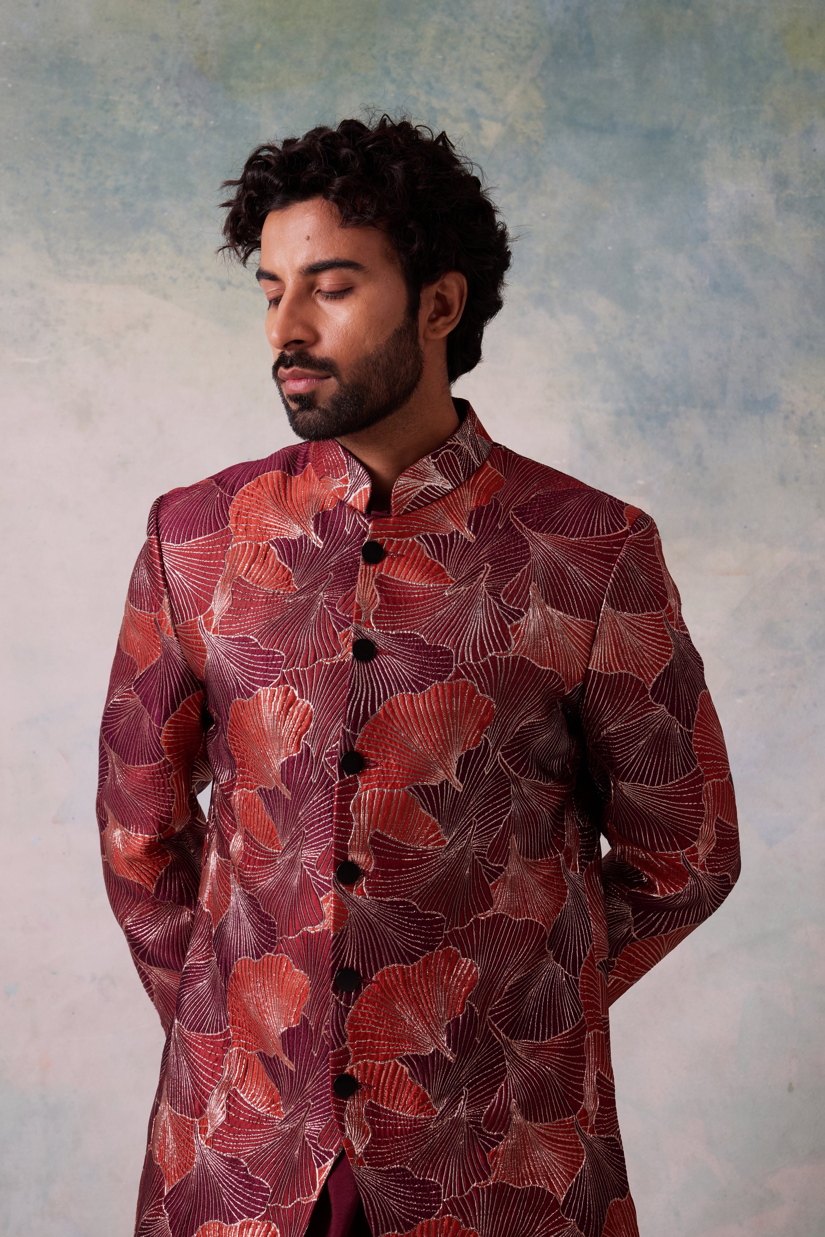Maroon Blossom Indo Set