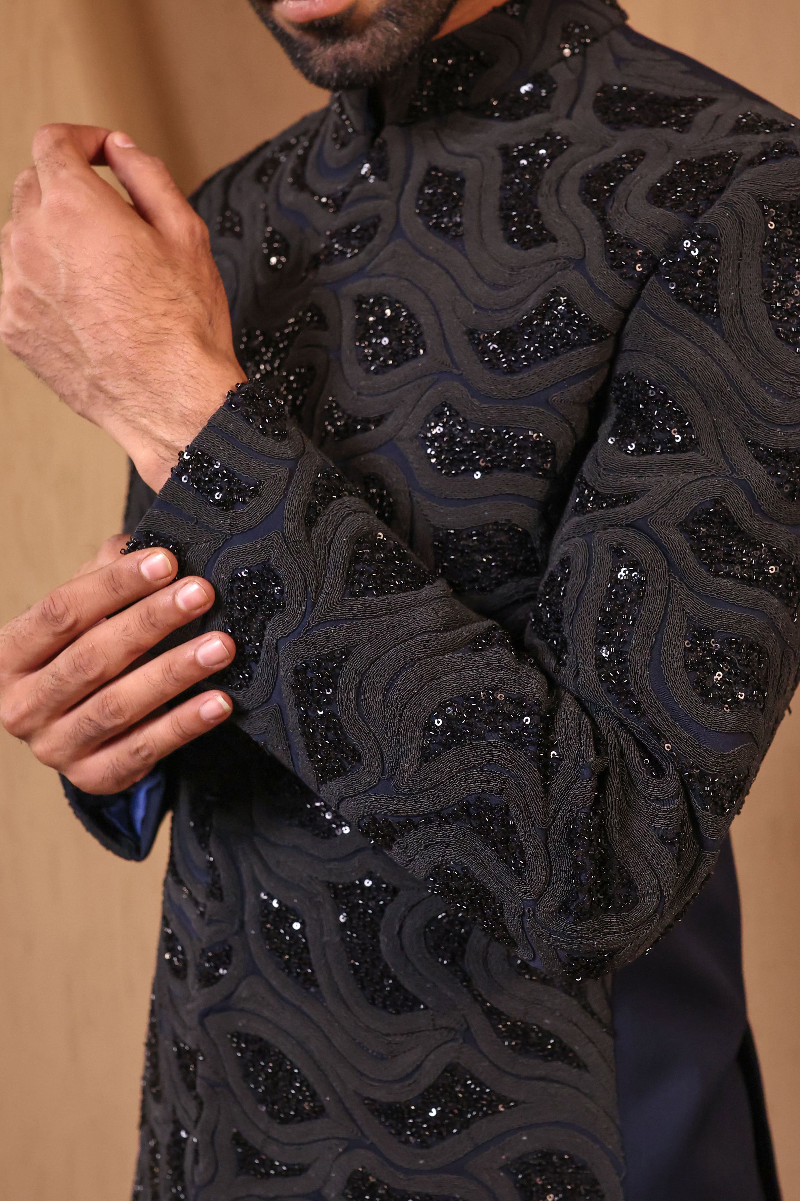 Azure Noir Bandhgala