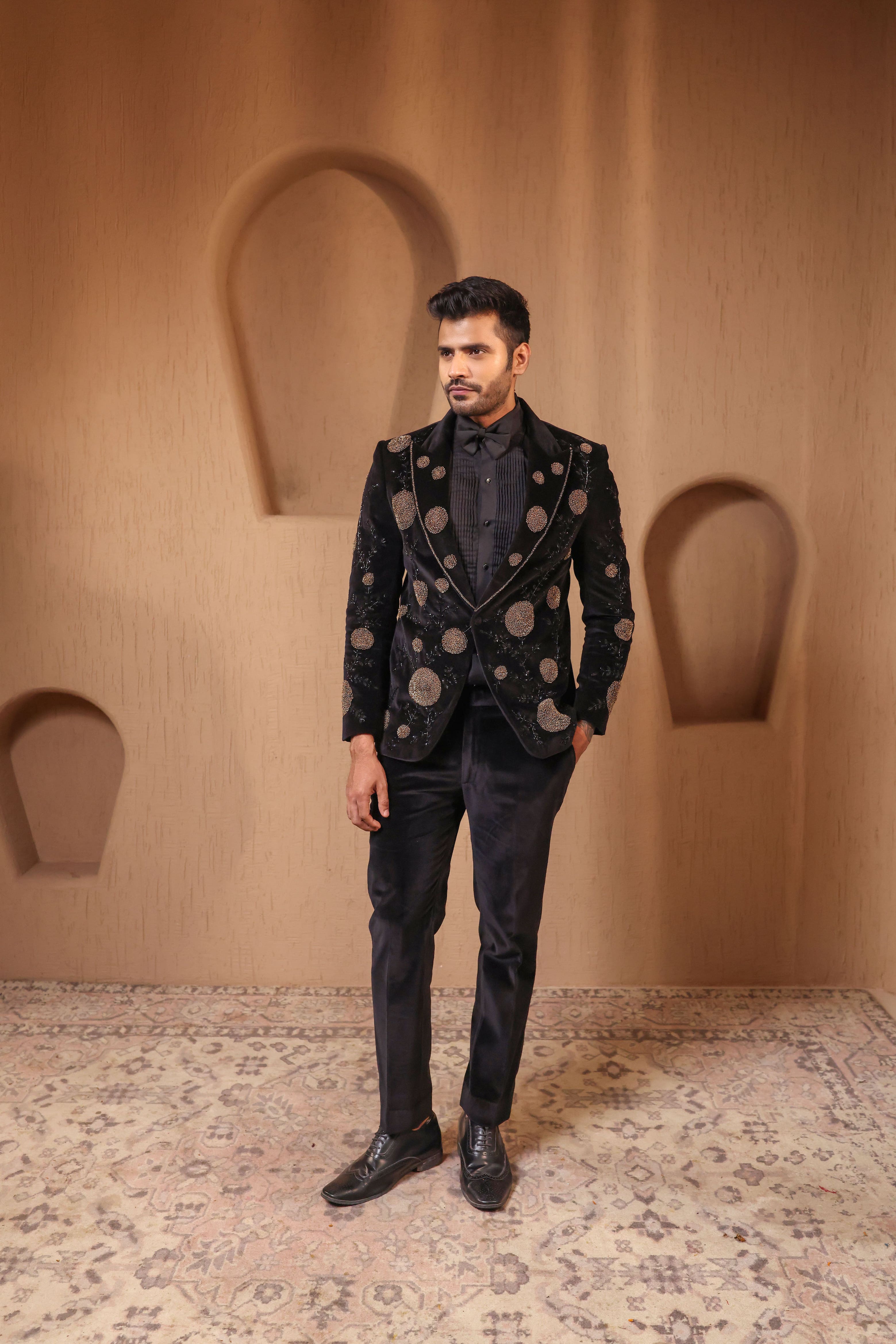 Obsidian Gold Velvet Tuxedo