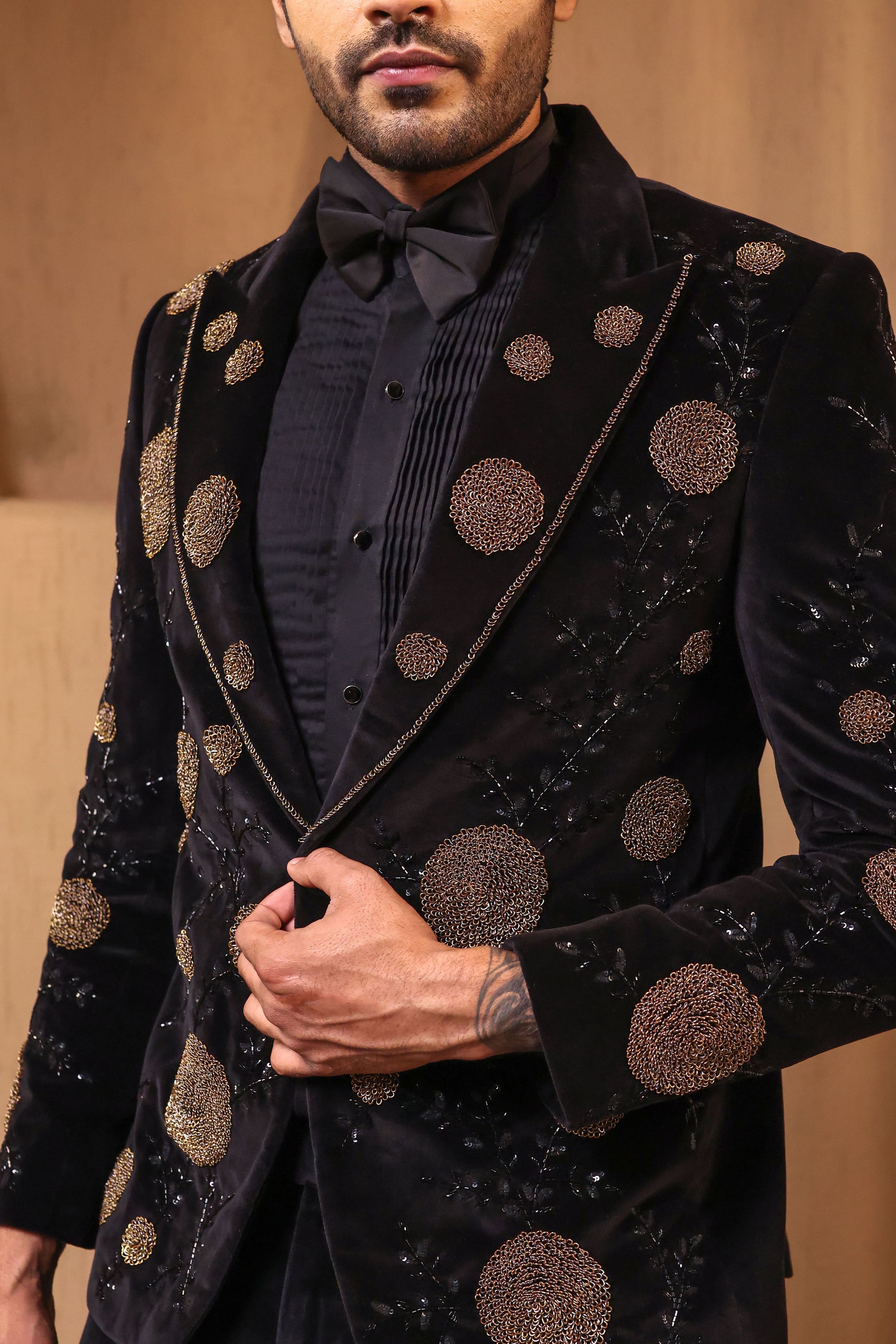 Obsidian Gold Velvet Tuxedo