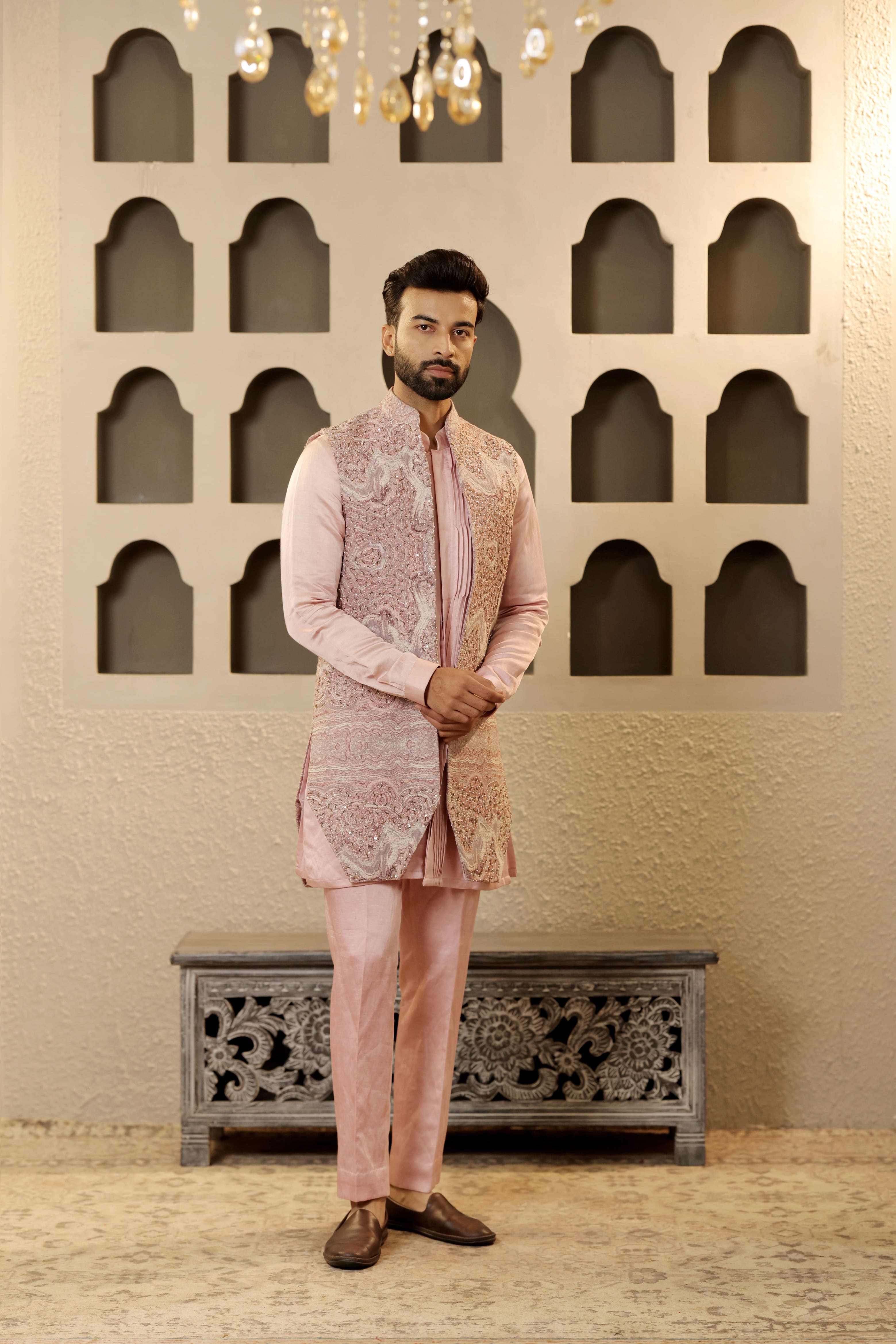 Orchid Jacquard Jacket Set