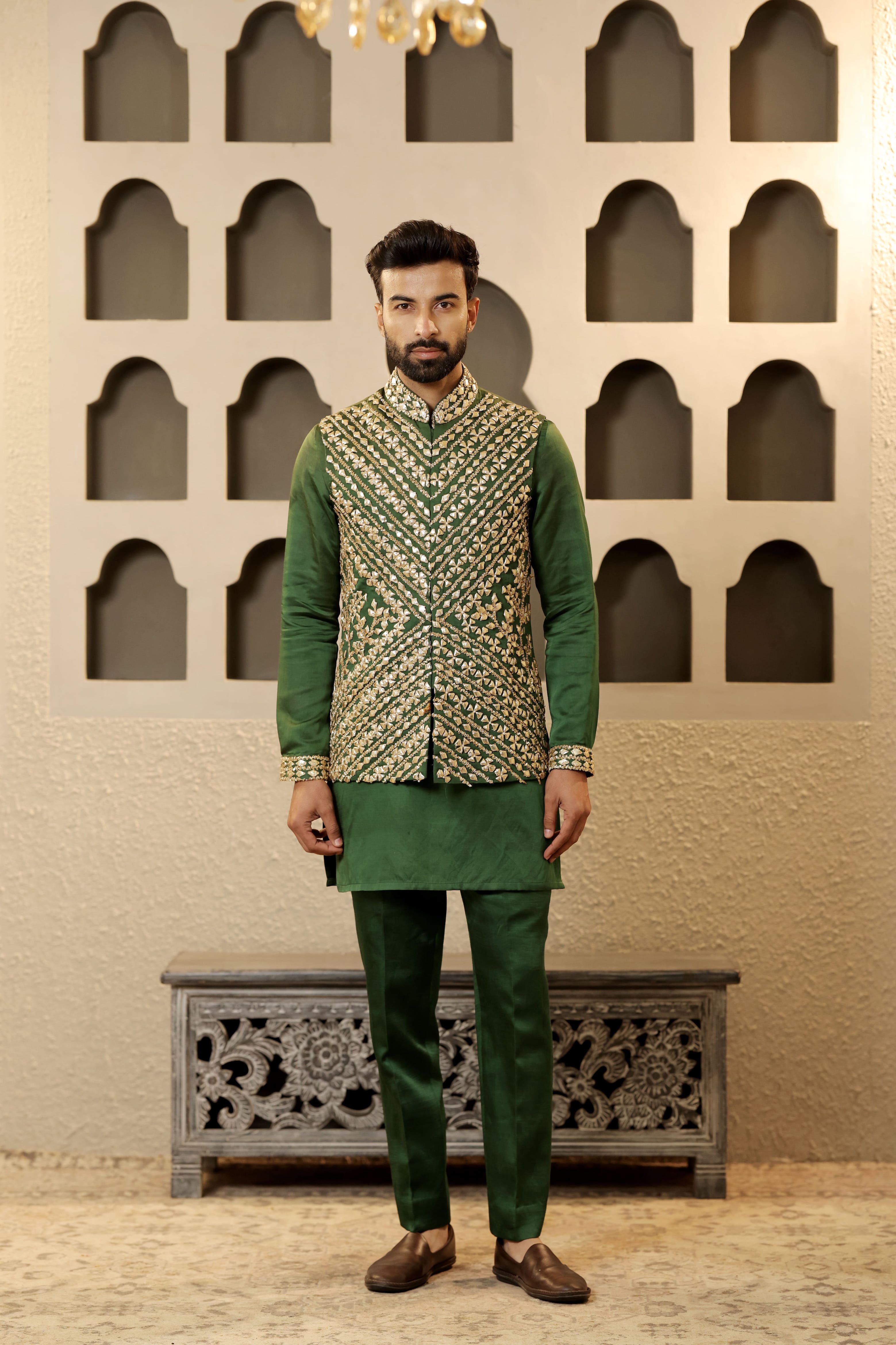 Verdant Gota Jacket Set