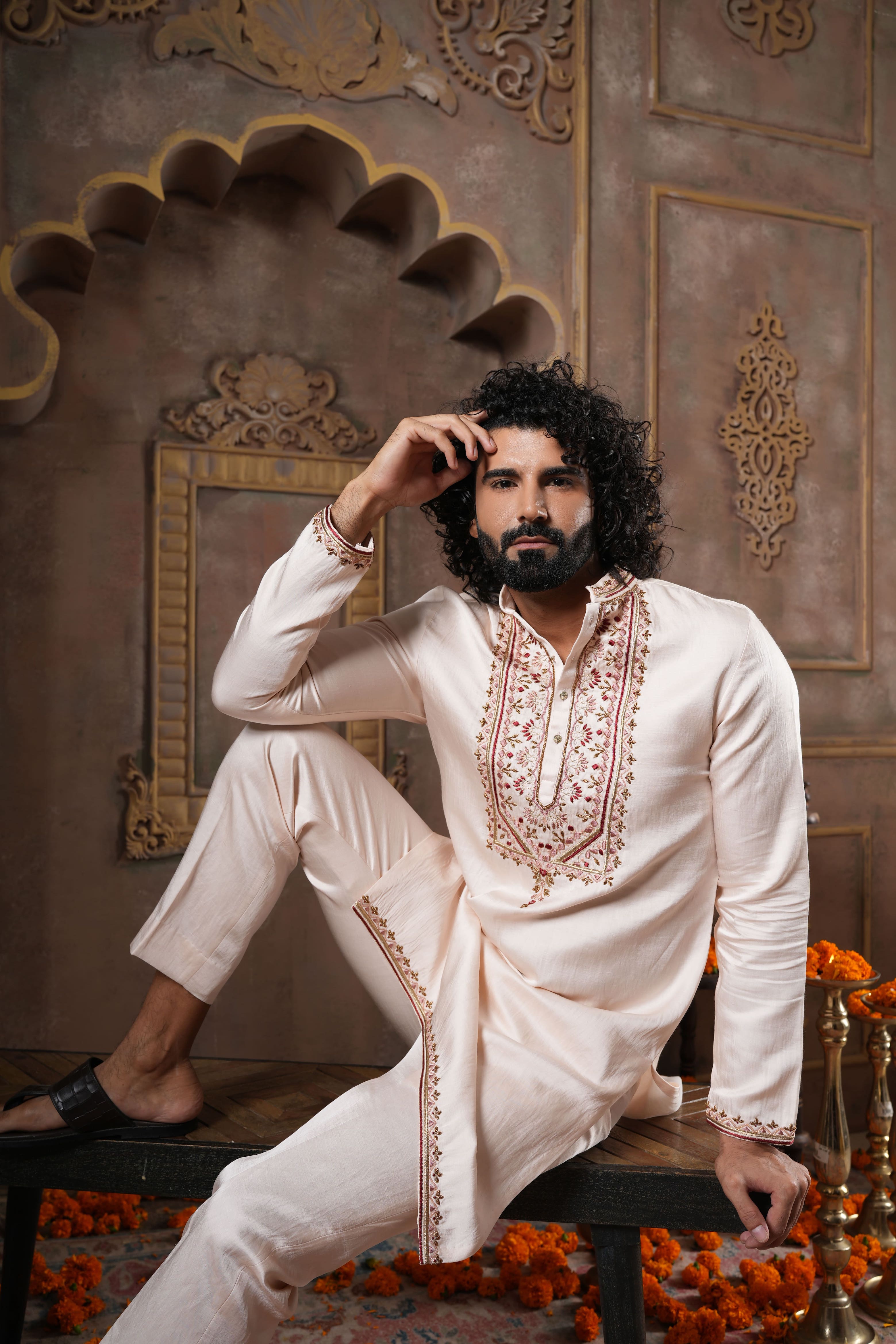 Champagne Ivory Kurta Set