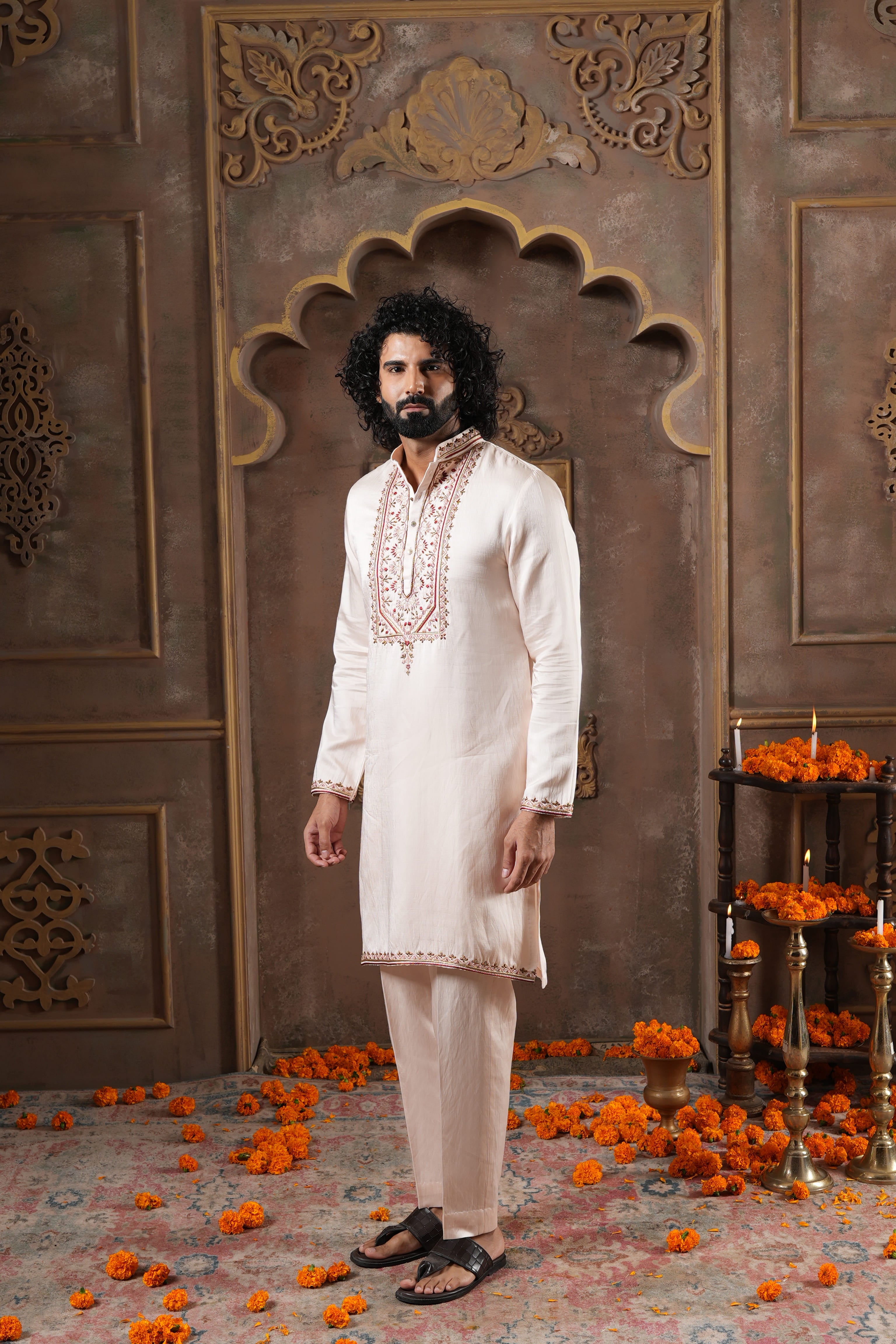 Champagne Ivory Kurta Set
