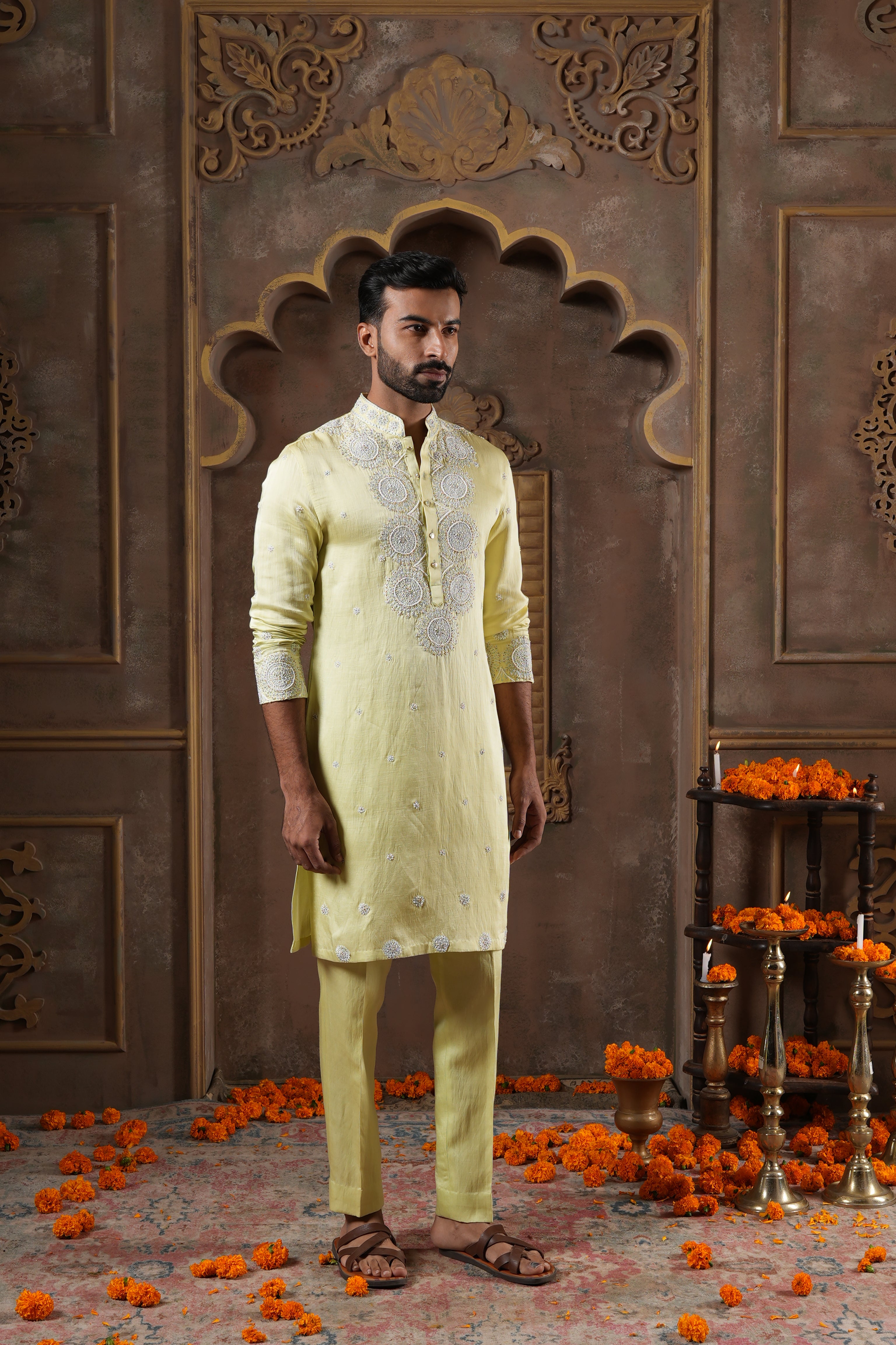 Citrus Pearl Kurta Set