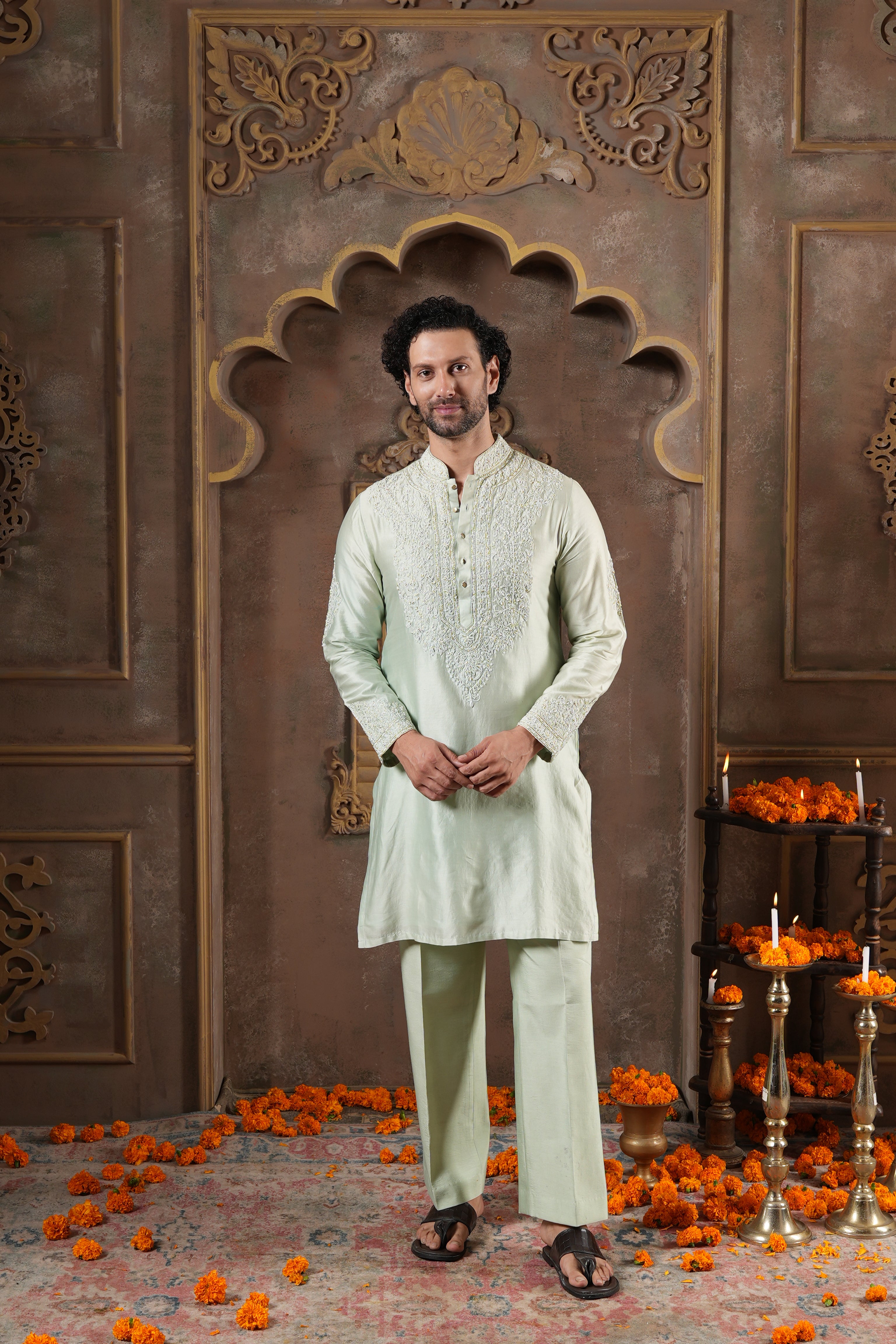 Sage Pearl Kurta Set