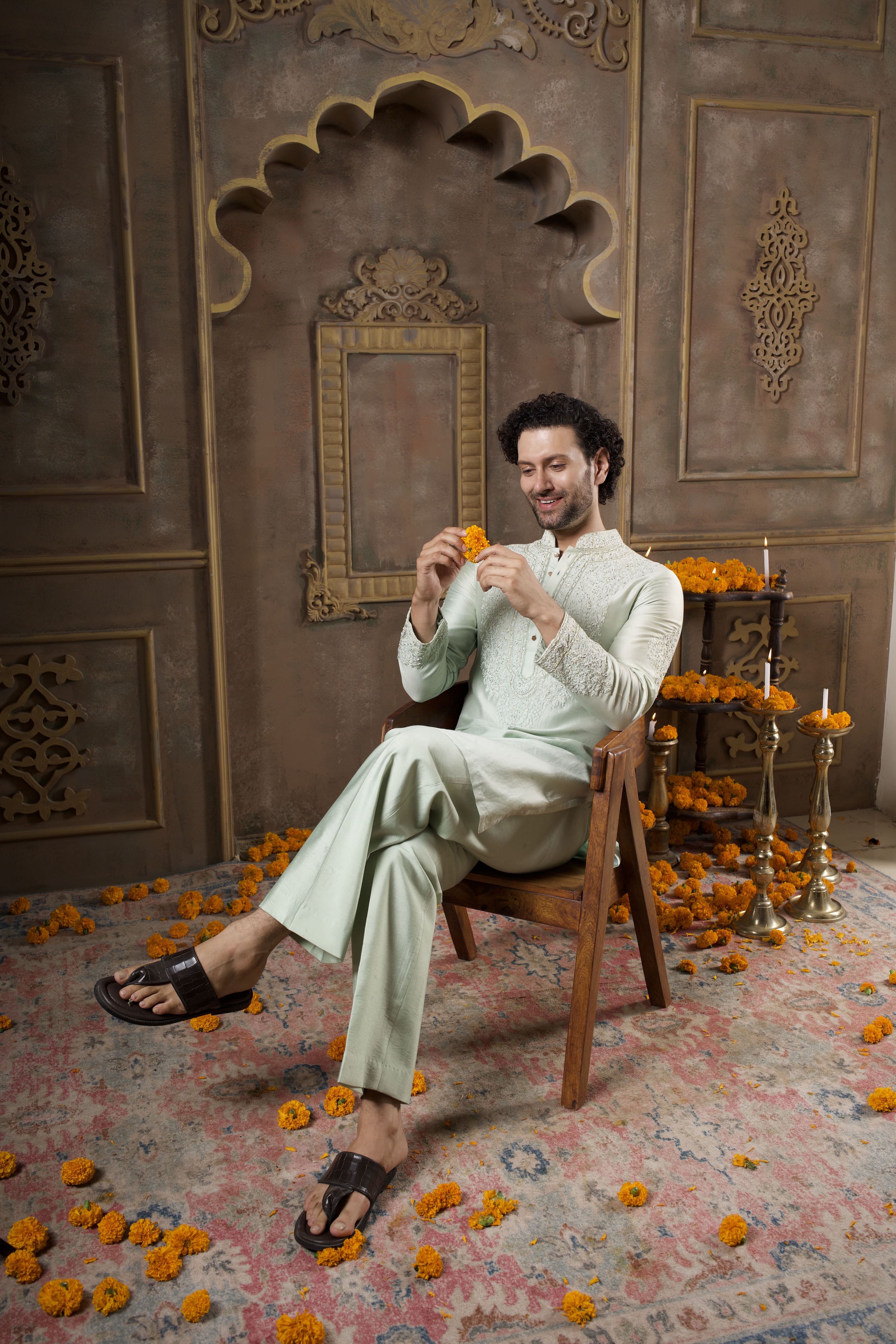 Sage Pearl Kurta Set