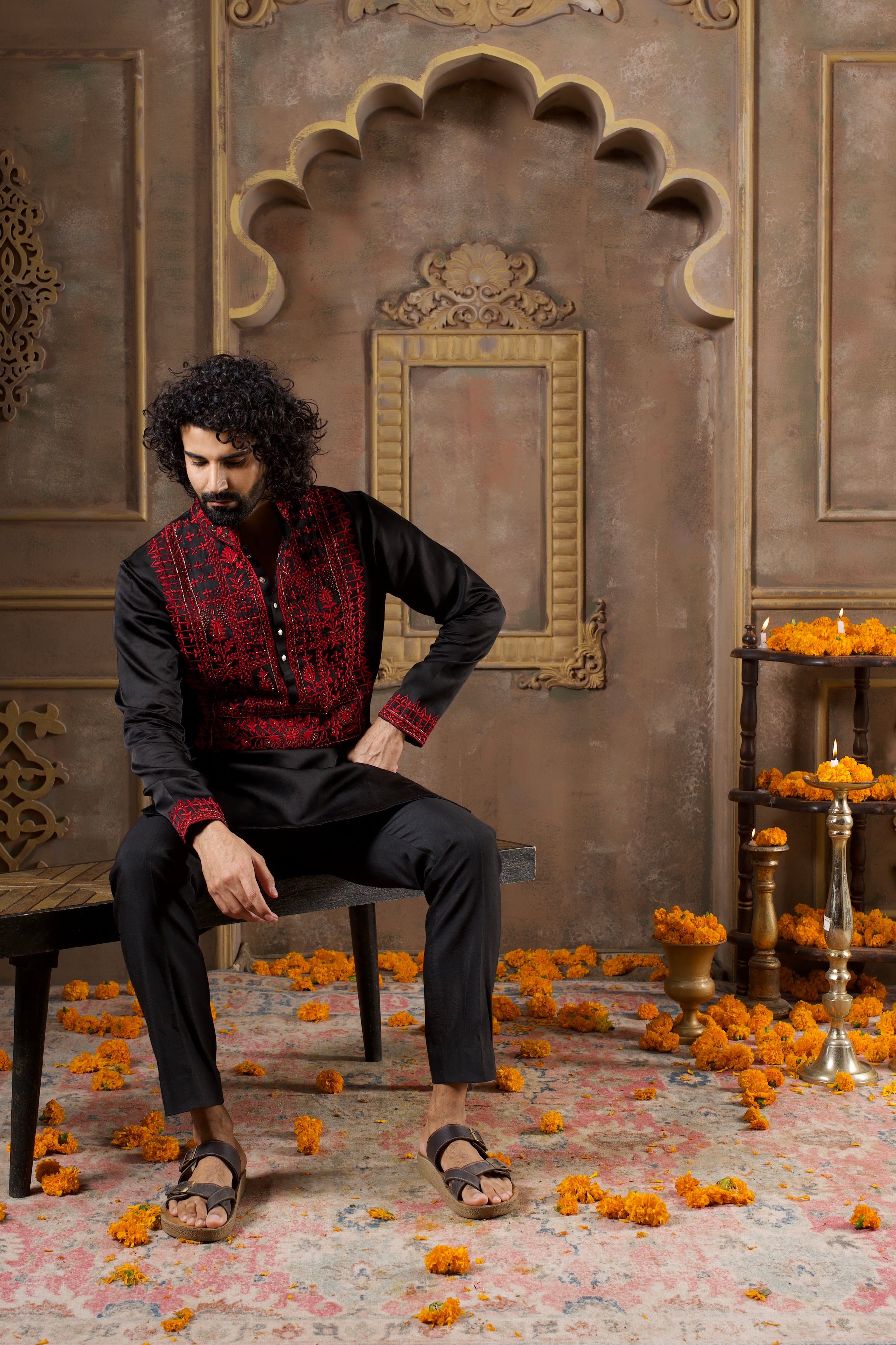 Noir Maroon Kurta Set