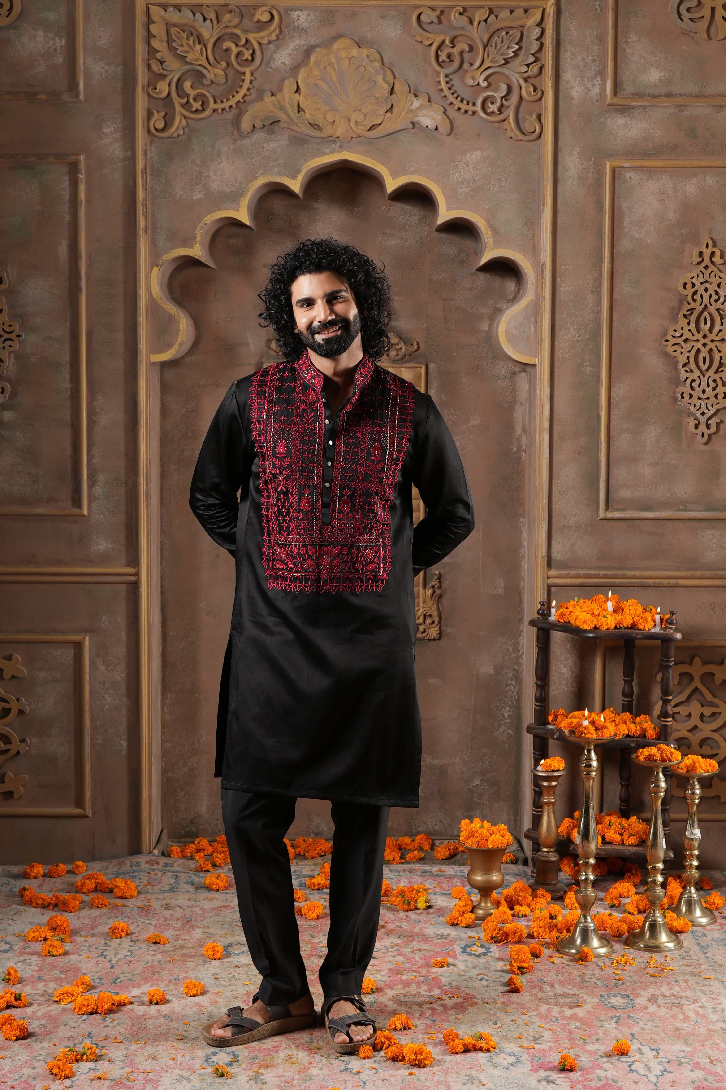 Noir Maroon Kurta Set