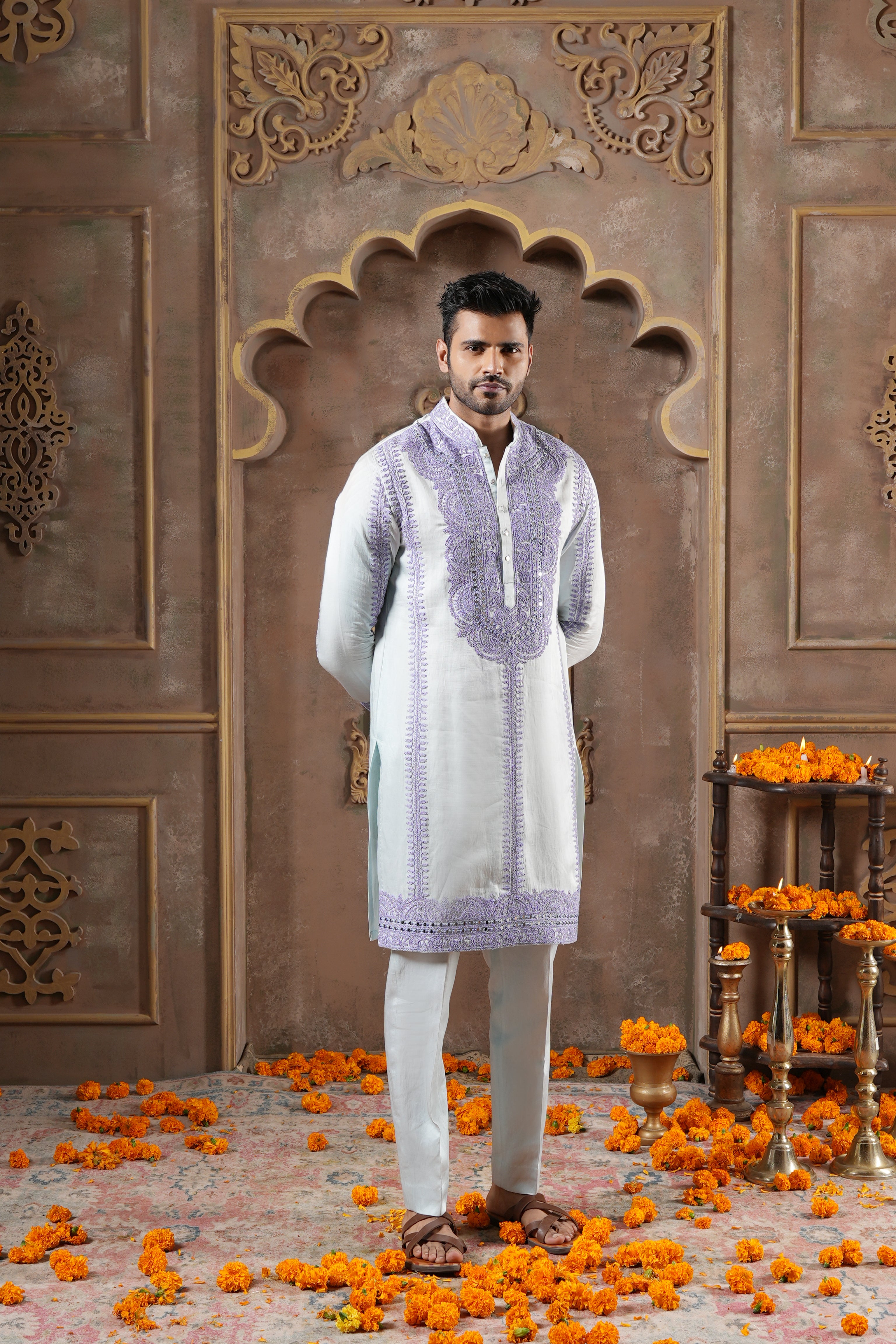 Sky Orchid Kurta Set