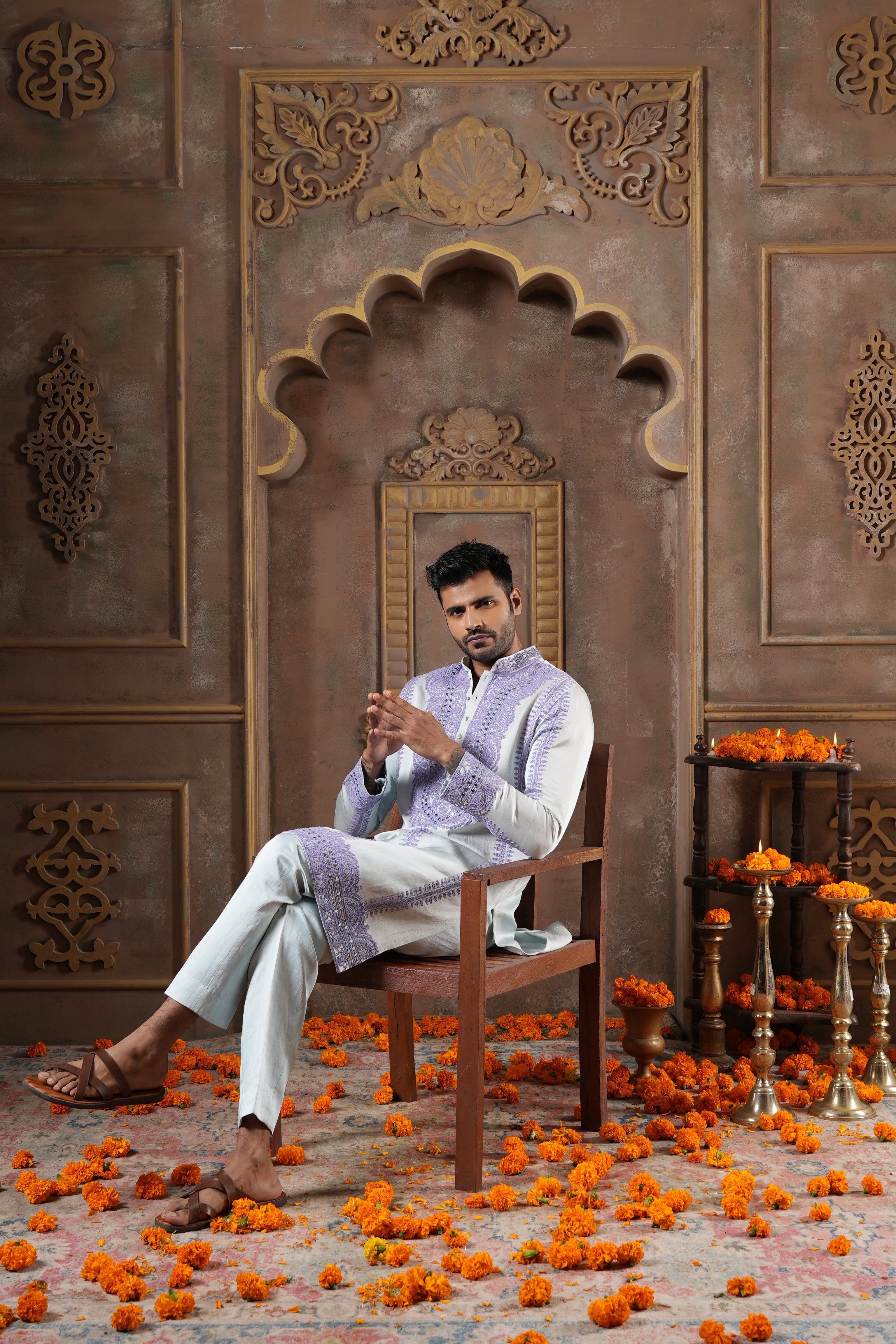 Sky Orchid Kurta Set