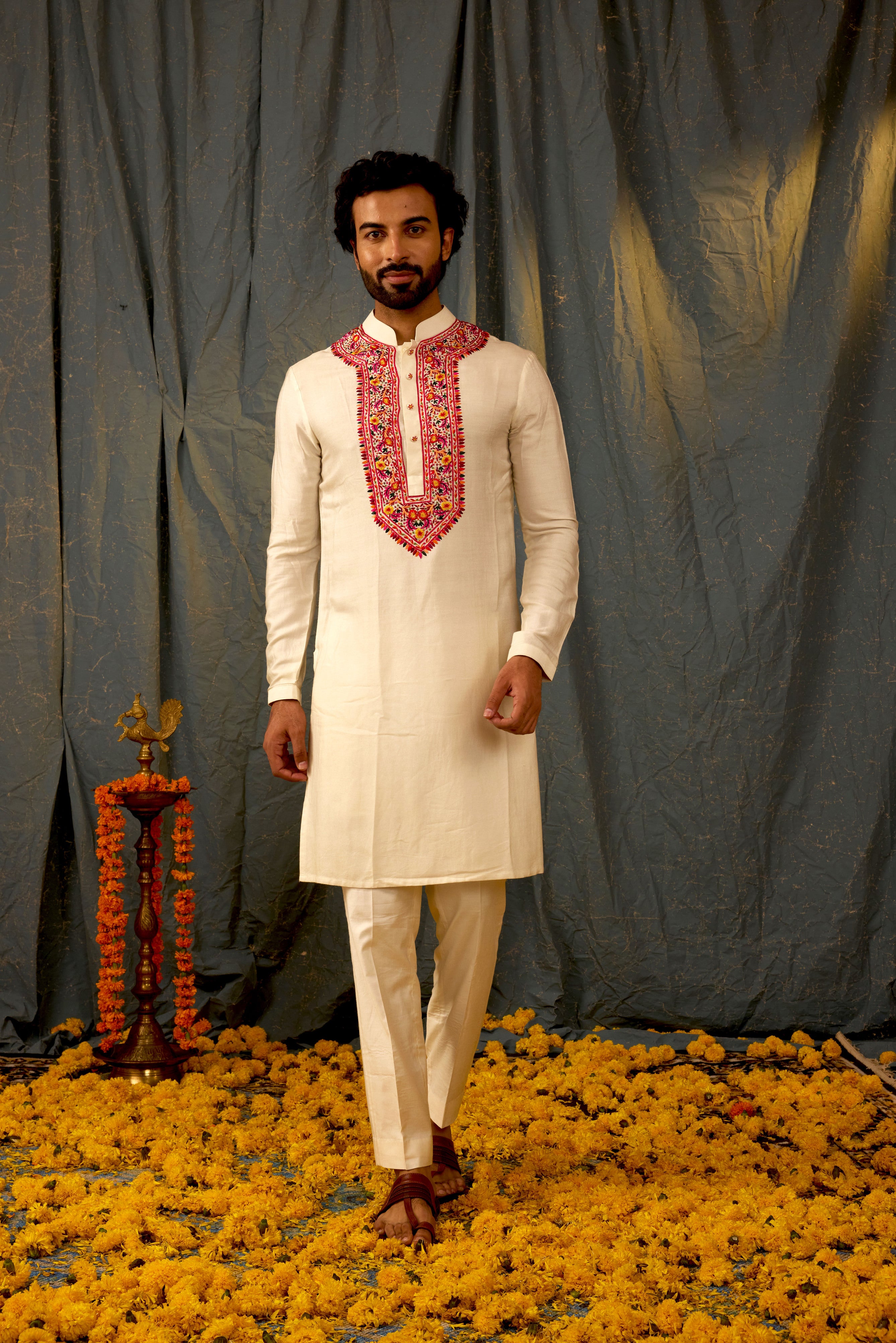 Ivory Blossom Kurta Set