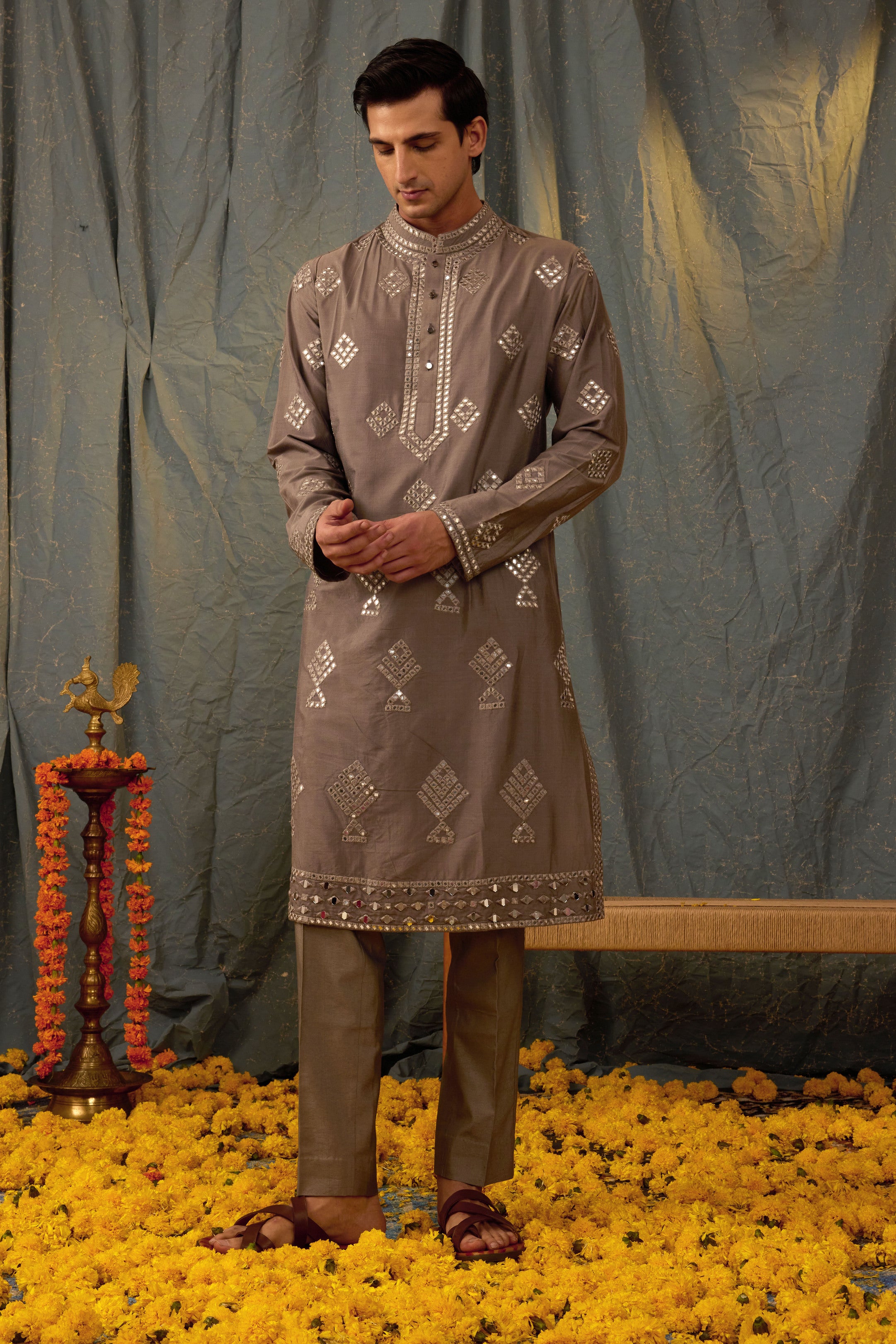 Grey Eclipse Kurta Set