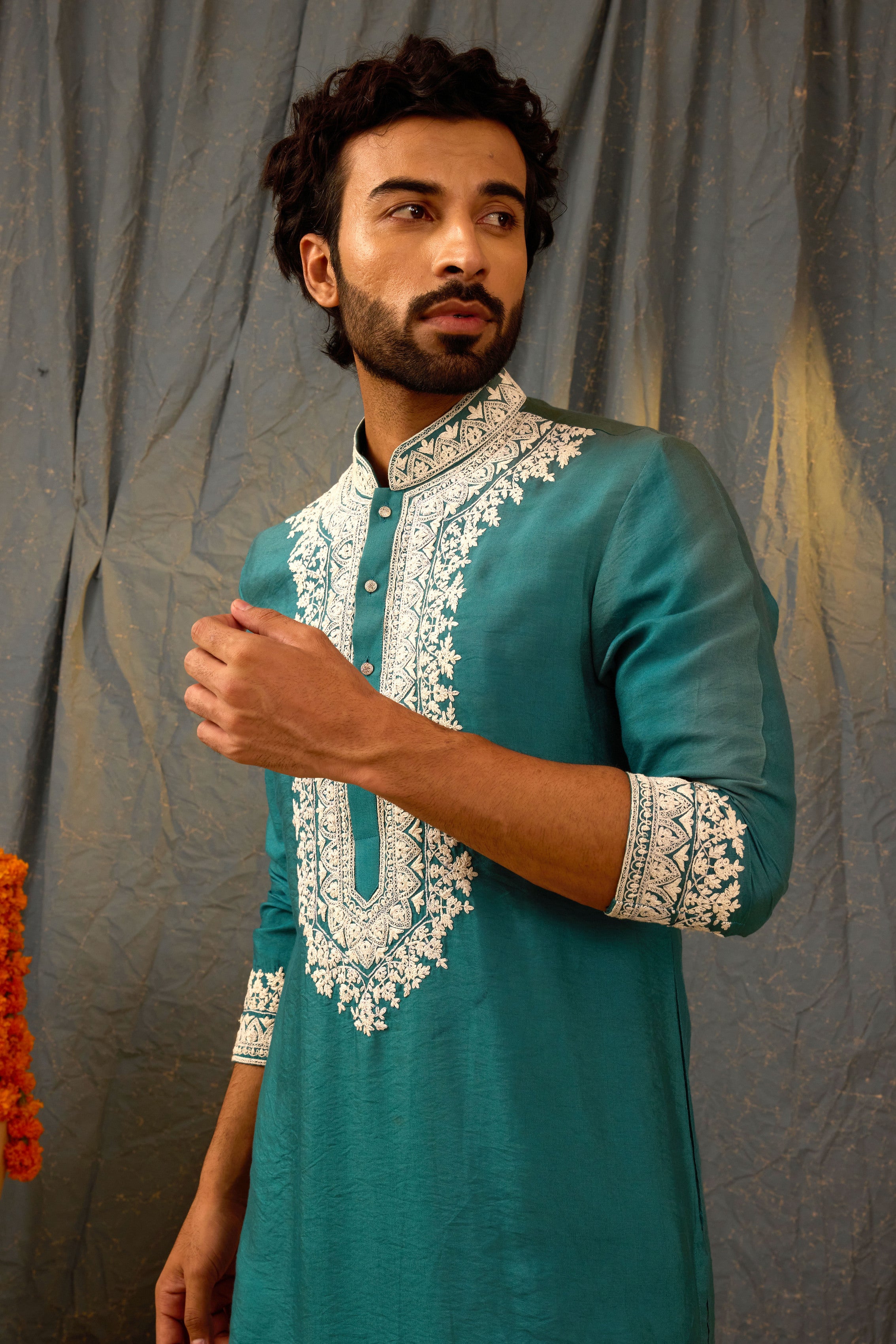 Teal Green Kurta Set